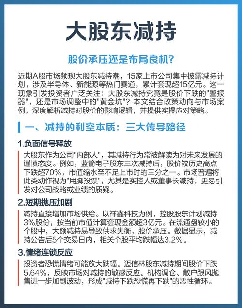 大股东低位减持的目的_股东减持原因_股东减持影响