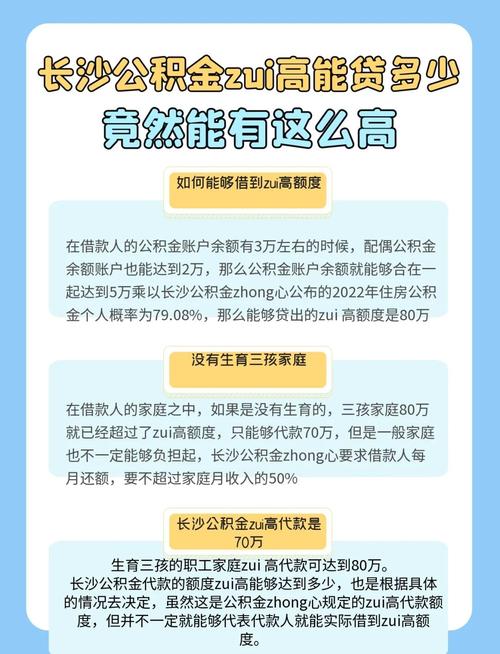 2026长沙公积金贷款额度怎么算？余额15倍最高60万